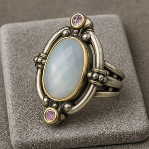Echo of the Dreamer Doublet Quartz Mother of Pearl Mixed Metals EUC ~5.75 #413